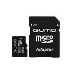 QUMO microSDXC UHS-1 64GB + адаптер (QM64GMICSDXC10U1)