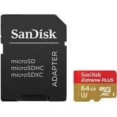 Sandisk Extreme+ microSDXC Class 10 + адаптер 64GB (SDSQXSG-064G-GN6MA)