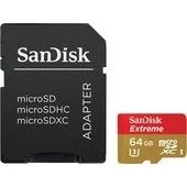 Sandisk Extreme microSDXC Class 10 + адаптер 64GB (SDSQXNE-064G-GN6AA)