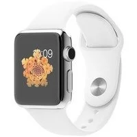 Apple Watch 38mm Stainless Steel with White Sport Band (MJ302)