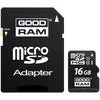 GOODRAM microSDHC UHS-I U1 Class 10 16GB + адаптер (SDU16GHCUHS1AGRR10)