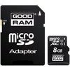 GOODRAM microSDHC UHS-I U1 Class 10 8GB + адаптер (SDU8GHCUHS1AGRR10)