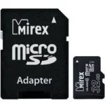 Mirex microSDHC 32Gb Class 10 UHS-I U1 + SD adapter (13613-ADSUHS32)