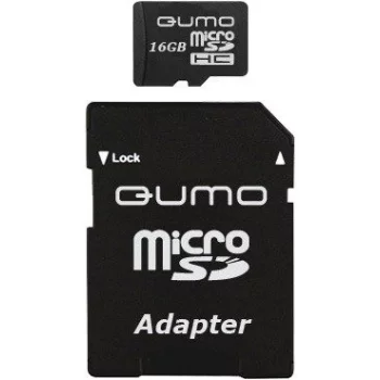 Qumo microSDHC 16Gb Class 10 + SD adapter (QM16GMICSDHC10)