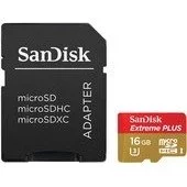 Sandisk Extreme+ microSDHC Class 10 + адаптер 16GB (SDSQXSG-016G-GN6MA)