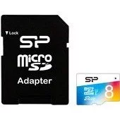 Silicon-Power Elite microSDHC UHS-I 8GB + адаптер (SP008GBSTHBU1V20SP)