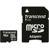Transcend microSDHC Class 10 UHS-I 16GB + адаптер (TS16GUSDU1)