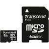 Transcend microSDHC Class 10 UHS-I 8GB + адаптер (TS8GUSDU1)