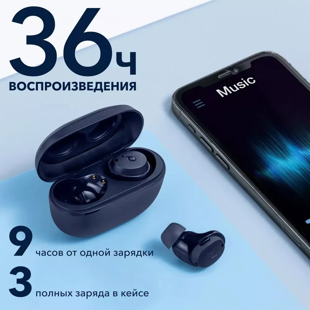 Anker Беспроводные наушники Soundcore Life Dot 3i с активным  шумоподавлением , блютуз гарнитура с микрофоном для телефона , компьютера и  смартфона iOS и Android , синий (A3982)