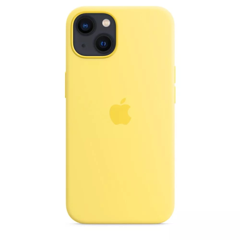 Чехол силиконовый МagSafe для iPhone 13 mini / Анимация NFC / На Айфон 13  мини / Silicone Case with MagSafe - Lemon Zest / Ярко Желтый  (13mini/NFC/MagSafe)