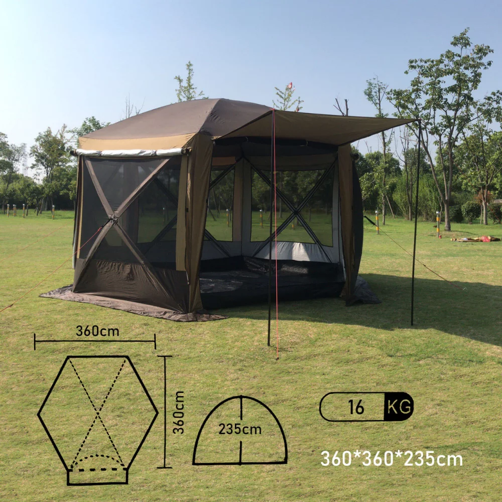 Mimir Outdoor Тент-шатер с полом Mircamping 360х360х235, арт. 2905